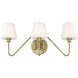 Kennedy 3 Light 23.5 inch Brushed Champagne Bronze Vanity Light Wall Light